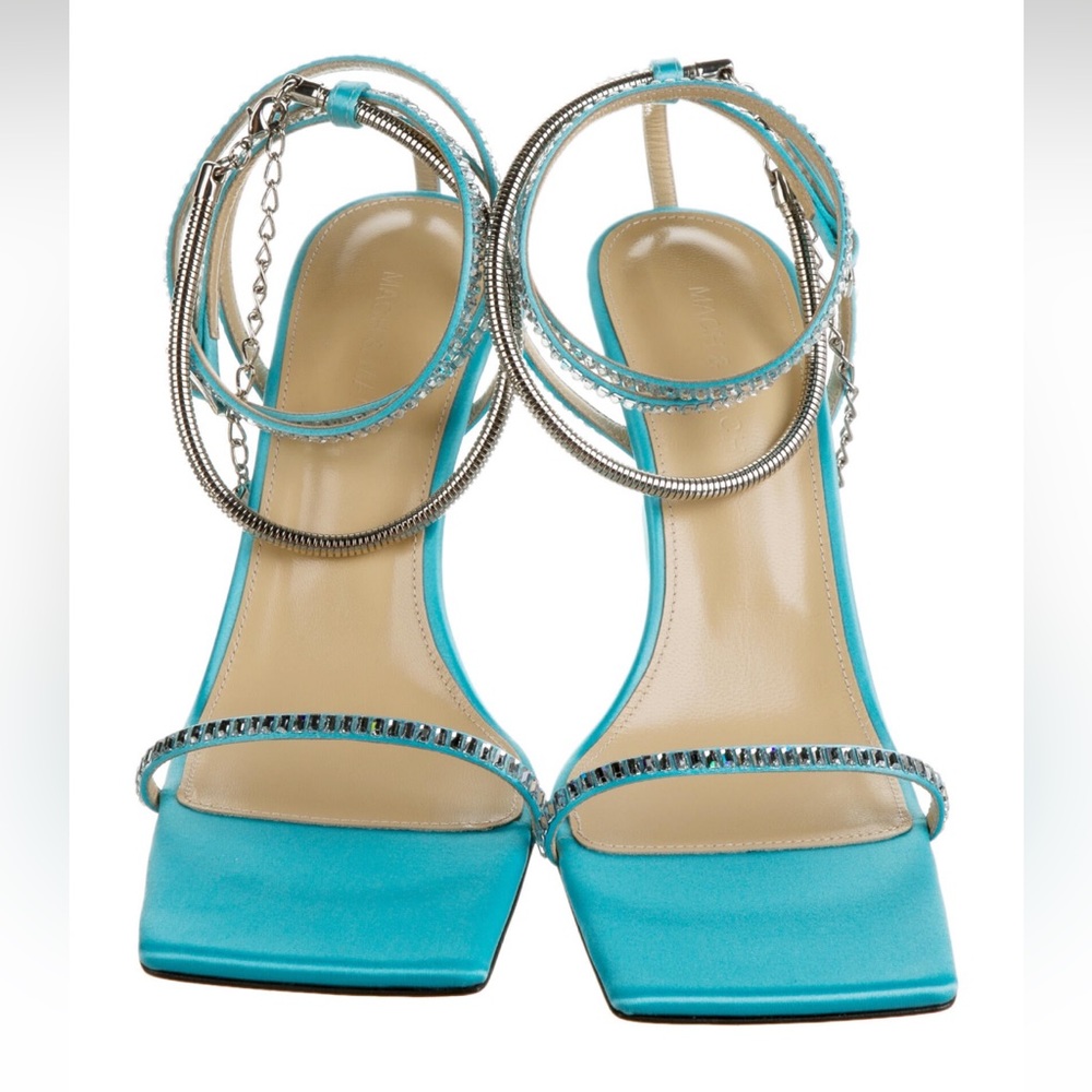 Mach & mach satin crystal embellishment sandals